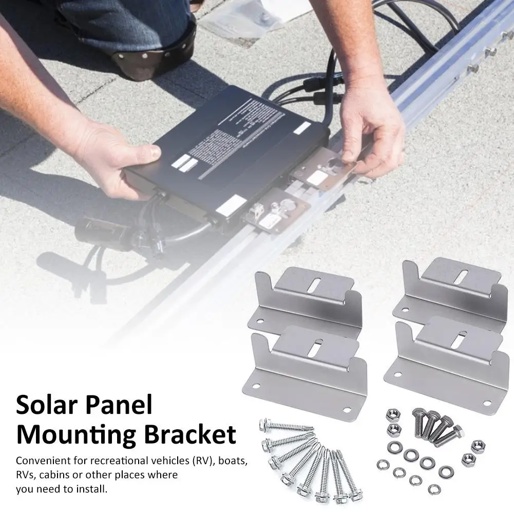 

Solar Panel Mounting Z Bracket Aluminum Mount Supporting for Outdoor RV Roof Boat