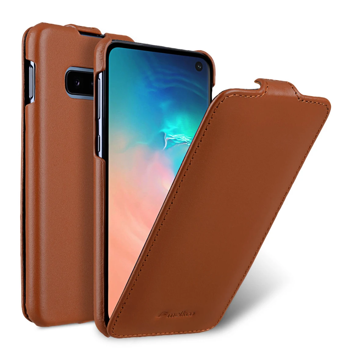 Вертикальный чехол-книжка из натуральной кожи для Samsung Galaxy S10e | Мобильные