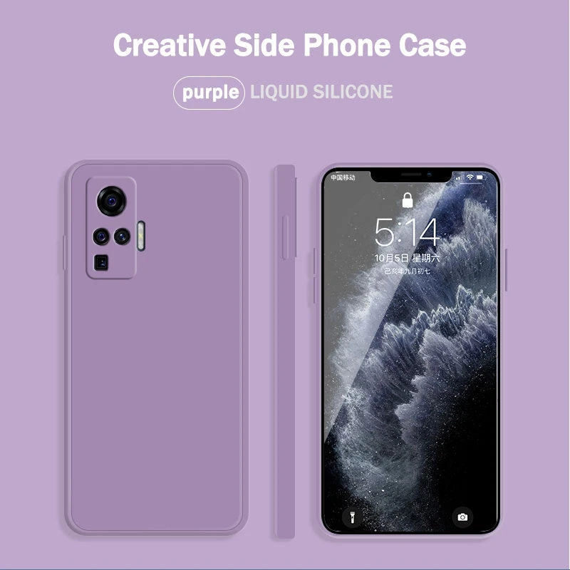 phone purse New Liquid Silicone Case For VIVO S7 S6 S5 S9E Soft Matte Camera Protection Cover VIVO X30 X50 X60 IQOO7 IQOONEO IQOOPRO Case mobile phone pouch