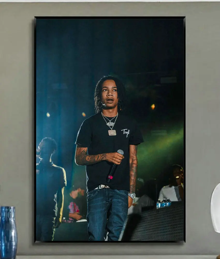 W303 YBN Nahmir Рэппер хип-хоп музыка ПЕВЕЦ звезда тренд красивая мода шелковая ткань