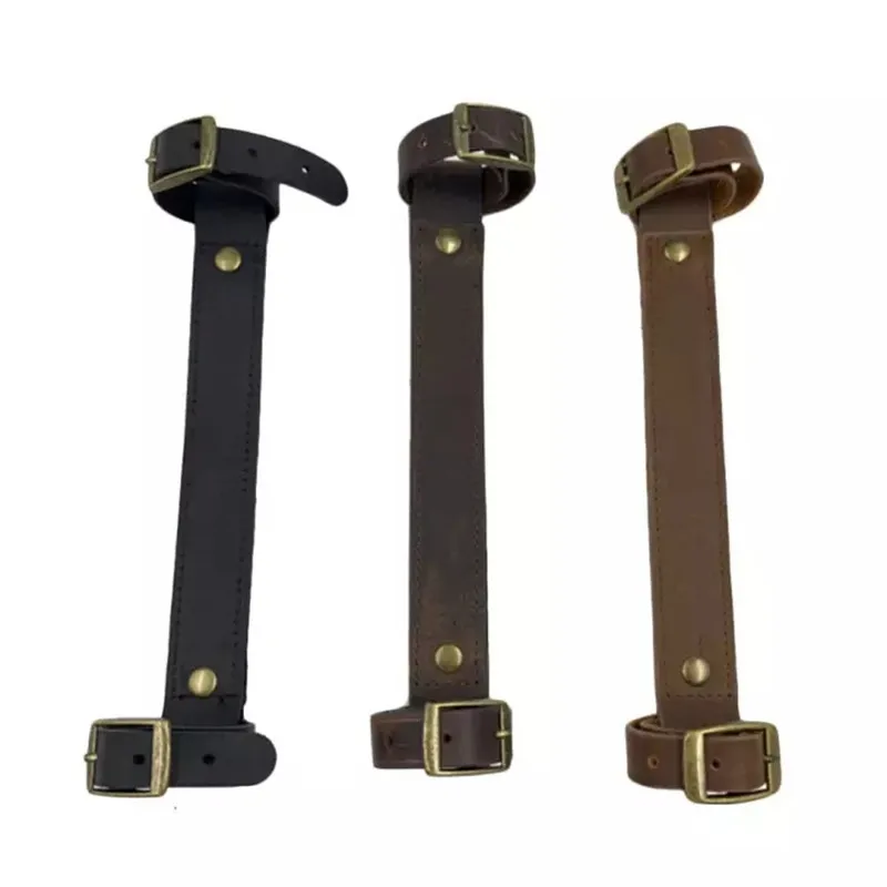 Bicycle Carrying Strap Vintage Leather Bike Handle Strap Bicycle Frame Carrying Lifter