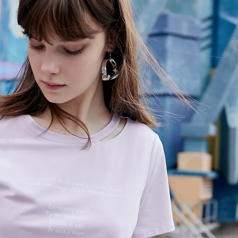 Vero Moda женская футболка с буквенным принтом и вырезом | 319201561