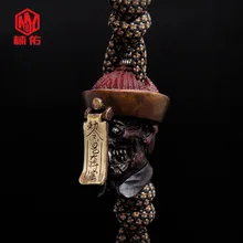 1 шт. китайская культура кадлер череп нож бусины ручной работы EDC Парашютная Веревка Многоцветный нож бусины DIY кулон
