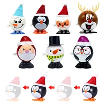 New Christmas Clockwork Jumping Toys Children Mini Christmas Gift Vintage Santa Claus Snowman Wind Up Toys for Kids Funny Gift