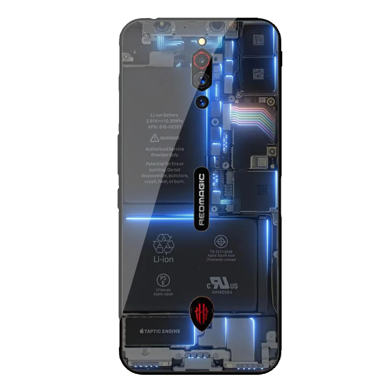 

Для ZTE Nubia Red Magic 5G чехол из закаленного стекла чехол Redmagic 5G Magic 5G задняя крышка для Nubia Red Magic 5G NX659J стеклянный жесткий чехол