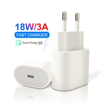 Оригинальное 18 Вт быстрое зарядное устройство USB-C PD быстрое зарядное устройство EU US адаптер настенное зарядное устройство для мобильного телефона для iPhone 11 Pro 8 Plus X XS MAX XR