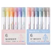 6pcs/lot Highlighter Pen Pastel Markers Fluorescent Pen Watercolor Highlighters Drawing Painting Art Stationary School Supplies ► Photo 2/6