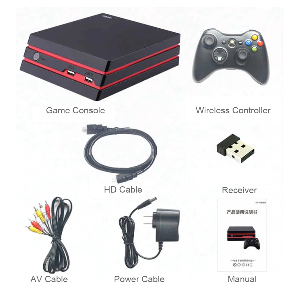 US PLUG Docooler игровая консоль портативный игровой плеер встроенный 600 игр Мини семья развлечения консольная игрушка W/беспроводной контроллер - Цвет: US PLUG