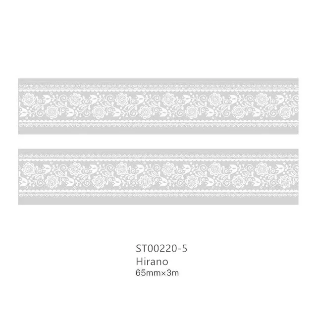 High Quality 65mm Flower Lace Masking Tape Sticker Moon Stars Lace Vintage Matte PET Washi Tape DIY Planner Scrapbooking Escolar - Цвет: Hirano