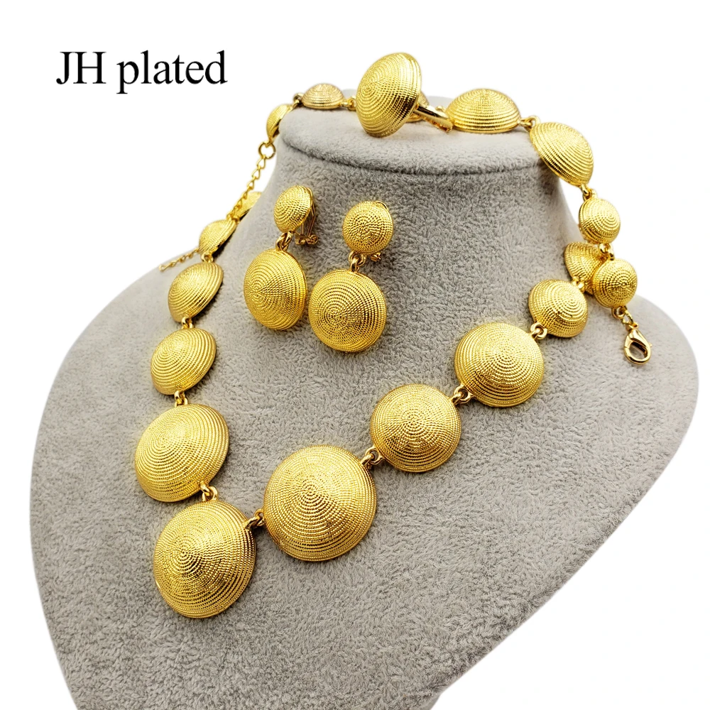 Набор ювелирных изделий золотого цвета 24 к для женщин африканские свадебные