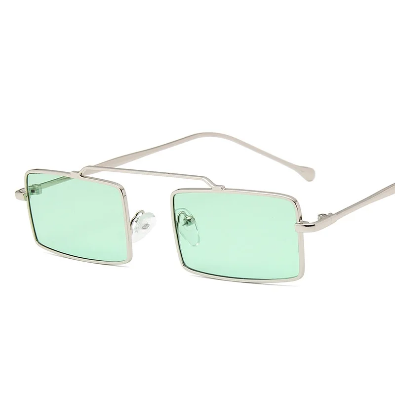 

New Square Small Frame Sunglass Retro Trend Metal Framle Unique Style Sun Glasses Street Shoot Catwalk Vintage Vacation Eyewear