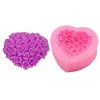 Lovely Heart Silicone Soap Mold Flower Rose Diy Form Foadant Soap Making 3d Handmade Decorating Cake Mould Tools ► Photo 2/6