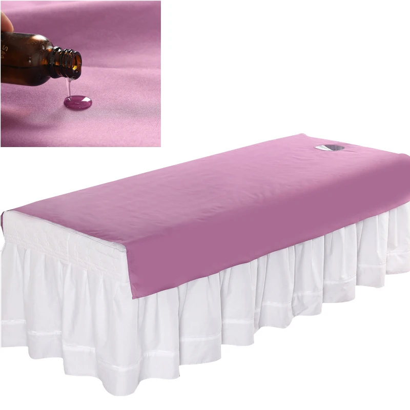 Waterproof Oilproof Beauty Salon Bed Sheets SPA Massage Bed Table Cover Filmed Bedspread for Salon Barbershop With/no Hole