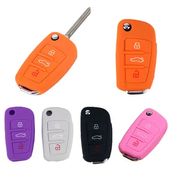 Custodia portachiavi in Silicone Custodia/cover per Chiave/telecomando  per Audi A3 A1 A6L misura per Audi Q2L Q3 Q7 per Audi S3 R8 ecc accessori per auto modello Styling Case