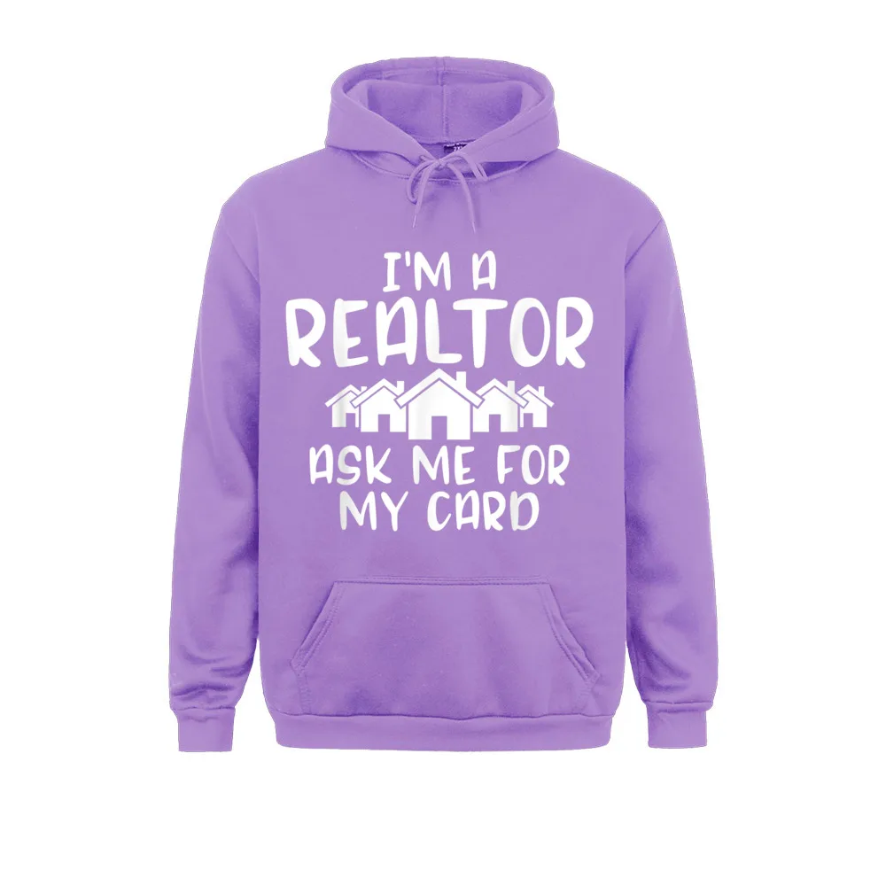 Casual Im A Realtor Ask Me For My Card T-Shirt - Real Estate Agent__1815 Long Sleeve Lovers Day Hoodies Discount  Hoods Mens Sweatshirts Im A Realtor Ask Me For My Card T-Shirt - Real Estate Agent__1815purple