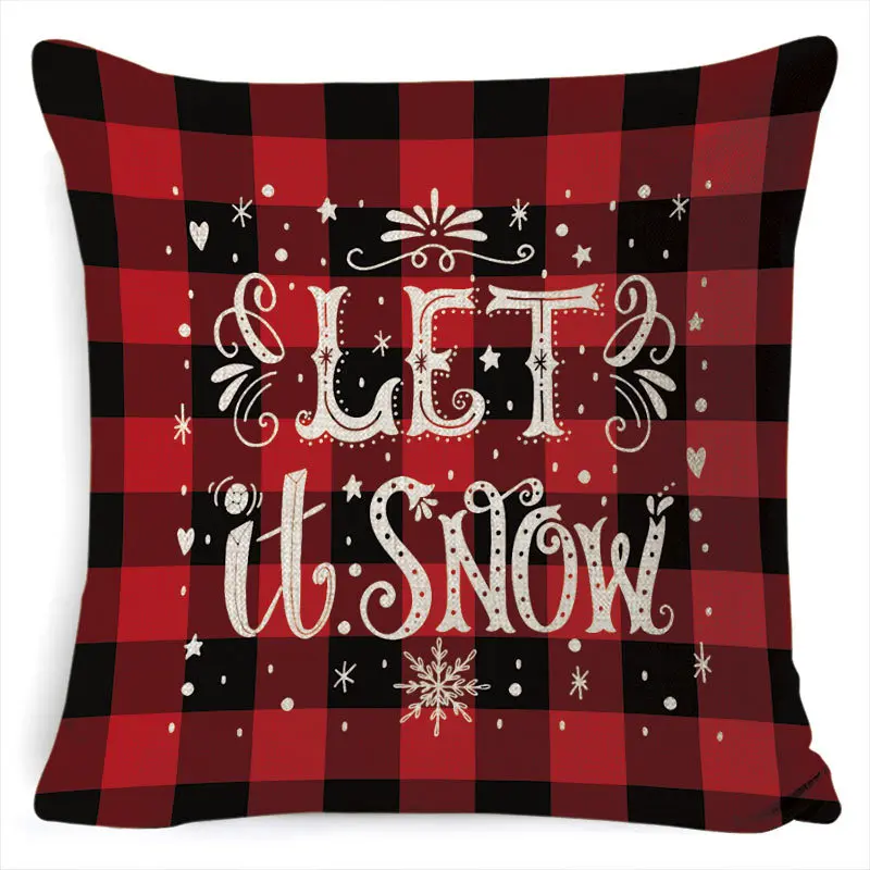 Microfine Merry Christmas Cushion Cover soft Throw Pillow Case Decorative Pillows Covers For Living Room