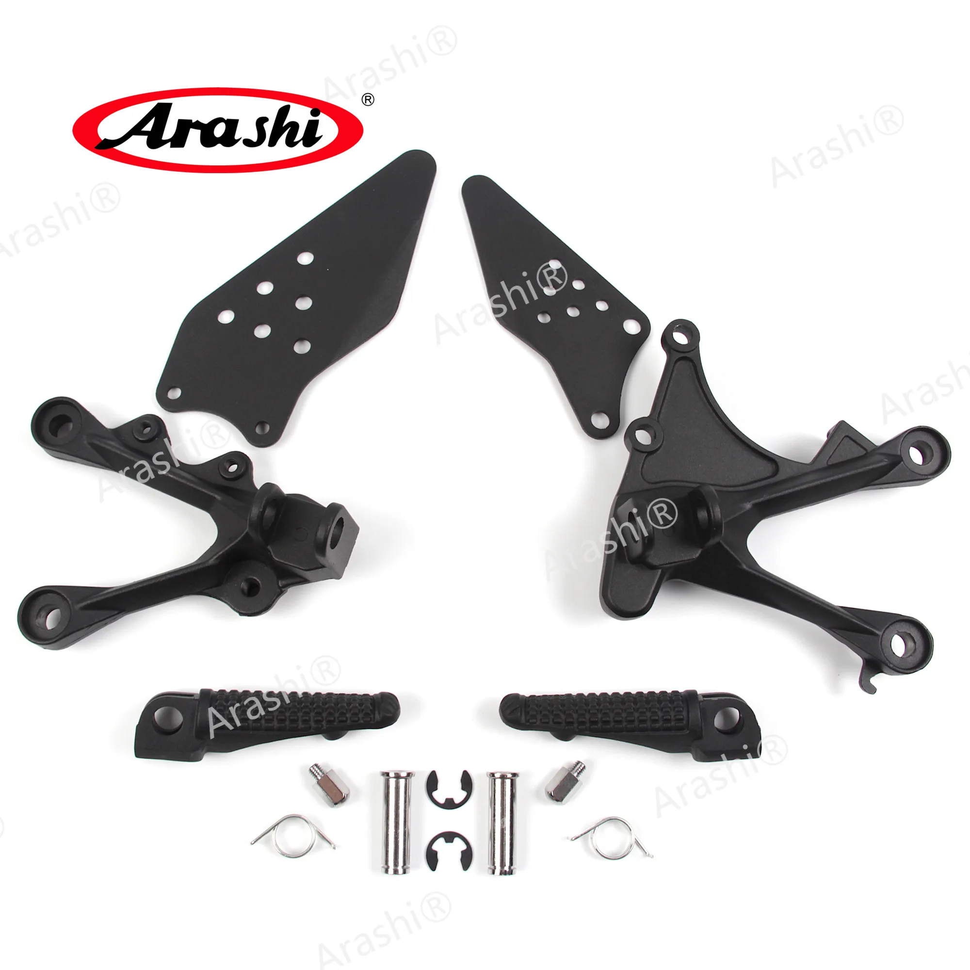 Arashi 1 комплект ZX6R Ninja 2005 2006 Rider Передние Подножки для KAWASAKI NINJA ZX 6R 2005 2006 педали для мотоцикла - Цвет: Черный