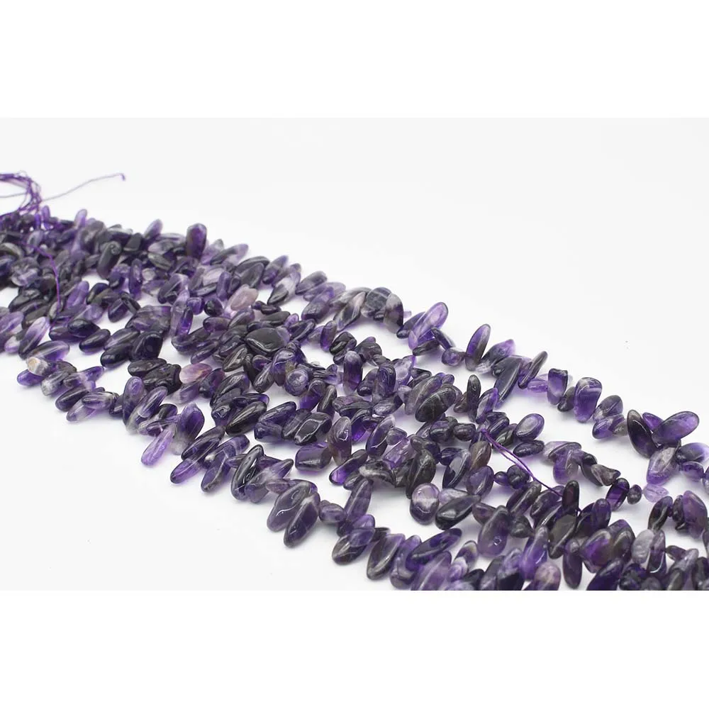 

AAA Natural Smooth Amethyst irregular shape Stone Beads For DIY necklace bracelet jewelry make 15 "free delivery
