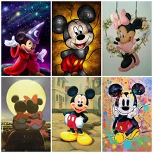 DIY Diamond Painting Disney Mickey And Minnie Cartoon Cross Stitch Embroidery Kit Full Drill Mosaic Resin Home Decor Gift