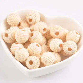 

New 12mm Diy Accessories Log Color Thread Large Hole Round Wooden Beads Bracelet Earring Jewelry Loose Beads for Jewelry Making