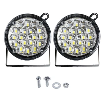 

2x 12V 18 LED Round Car Fog Lamp Driving Running Light Bright White