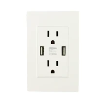 США 120 стиль гнездо, 3.1A настенная розетка двойной USB порт адаптер питания розетки панель универсальная вилка, устойчивая к трамбовкам дуплексная розетка