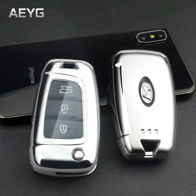 Generic Tpu Car Smart Key Case Cover Shell Fob For Hyundai Elantra