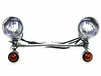 

Chrome Driving Turn Signal Spot Fog light Cruiser Touring Chopper Motor Custom