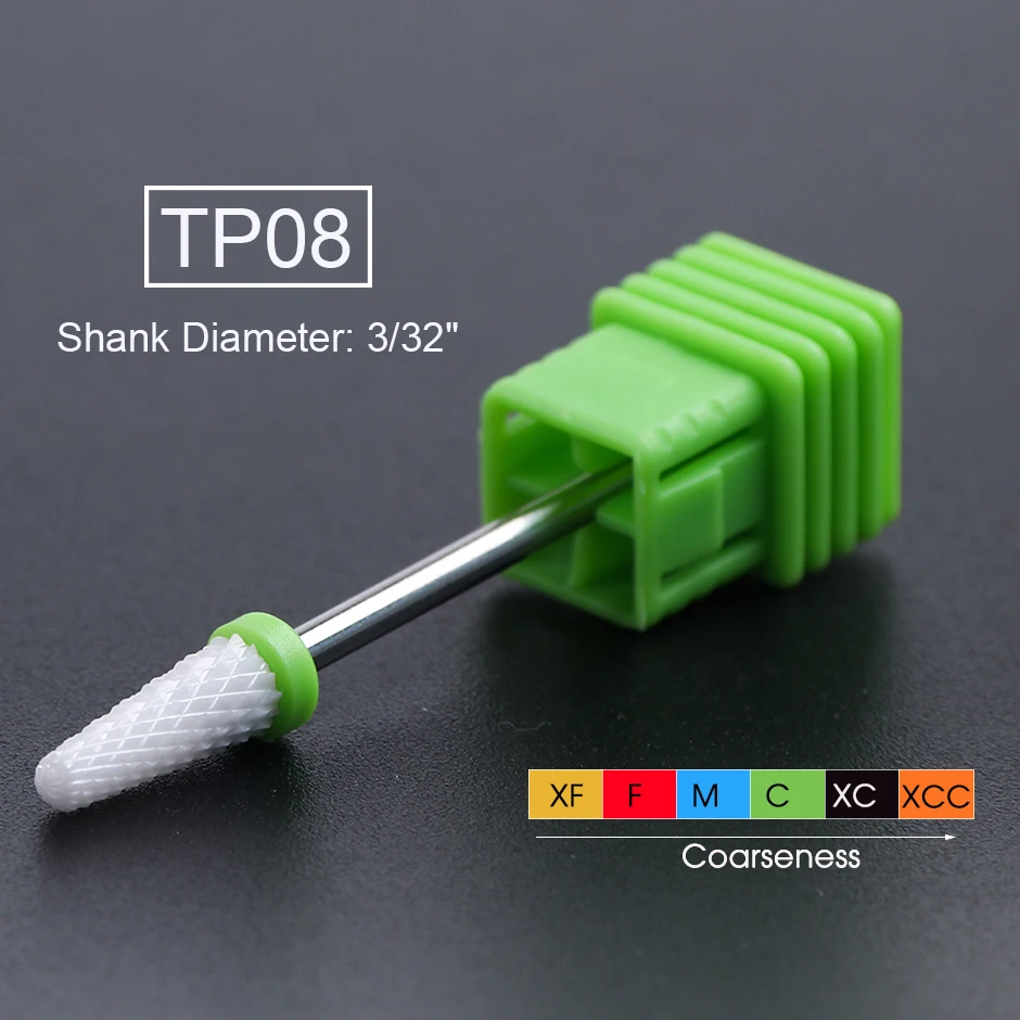 16 типов керамических фрез для ногтей, фрезы для кутикулы, фрезы для машины, маникюра, педикюра, чистящие электрические аксессуары, инструмент LETP01-16 - Цвет: TP08