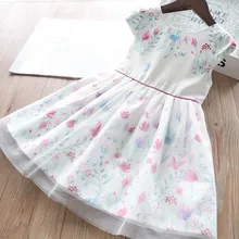 Цветное платье с цветочным рисунком для девочек г. Весеннее детское платье