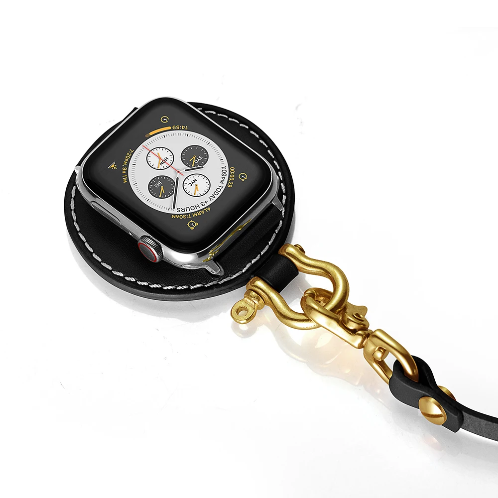 Для apple watch series 5 4 44 мм 40 мм Ретро Кожаный ремешок классический карманный ремешок для часов iwatch series 1 2 3 38 мм 42 мм ремень correa
