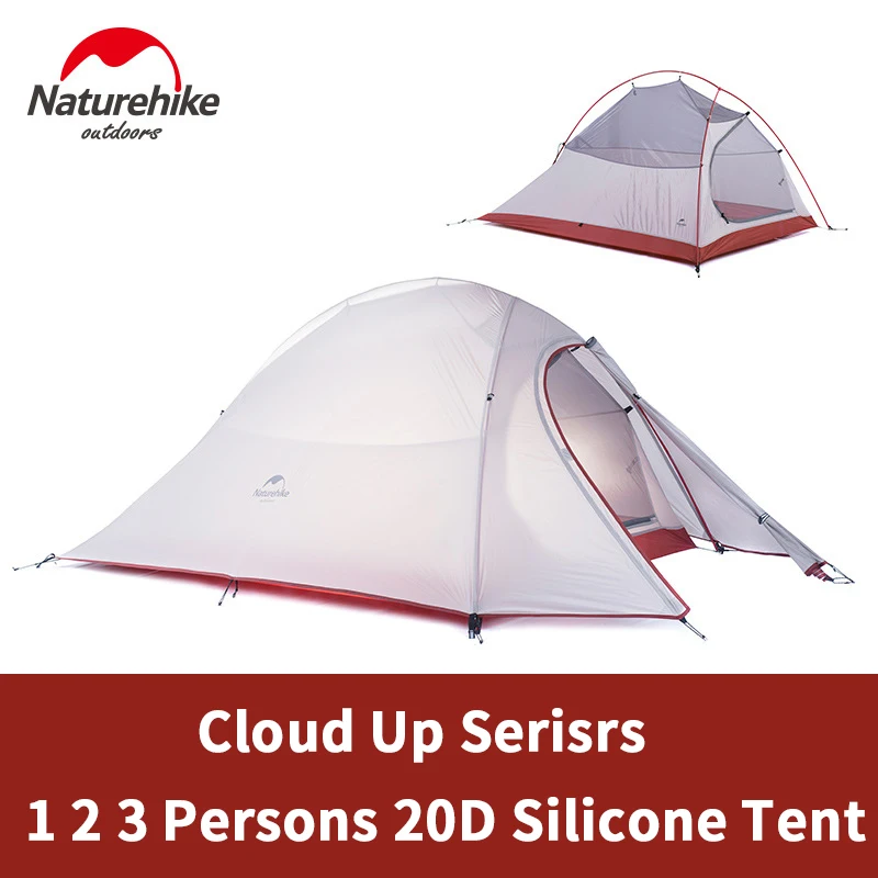 Naturehike Cloud Up 1 2 3 Человек Палатка Сверхлегкий Открытый походный снаряжение 2 человек путешествия зимний кемпинговый тент с ковриком