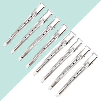 

20pcs Large Duckbill Clips Stainless Steel Professional Hairdressing Clips Hair Sectioning Crocodile Clips (Silver)