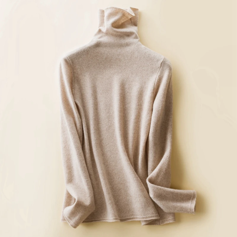 100% Pure Goat Cashmere Knitted Sweater Women High