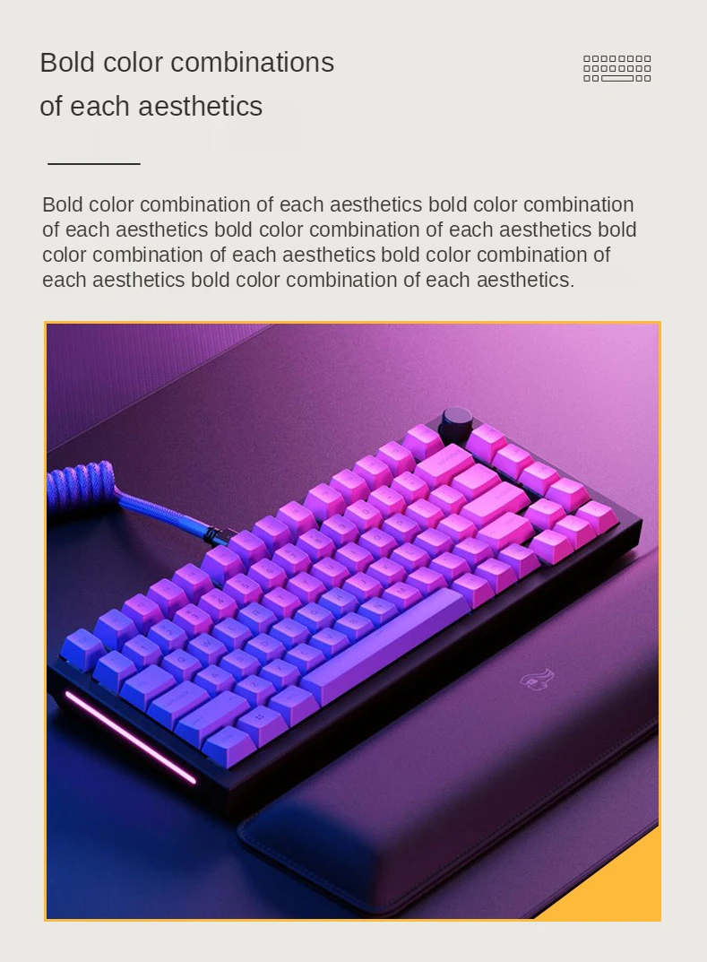Glorious GPBT KEYCAPS Cherry-Profile Gaming Keyboard Keycaps Made from Super-Durable PBT Plastic 43 H75d9df3cb79943be83714b7300b5e666O.jpg