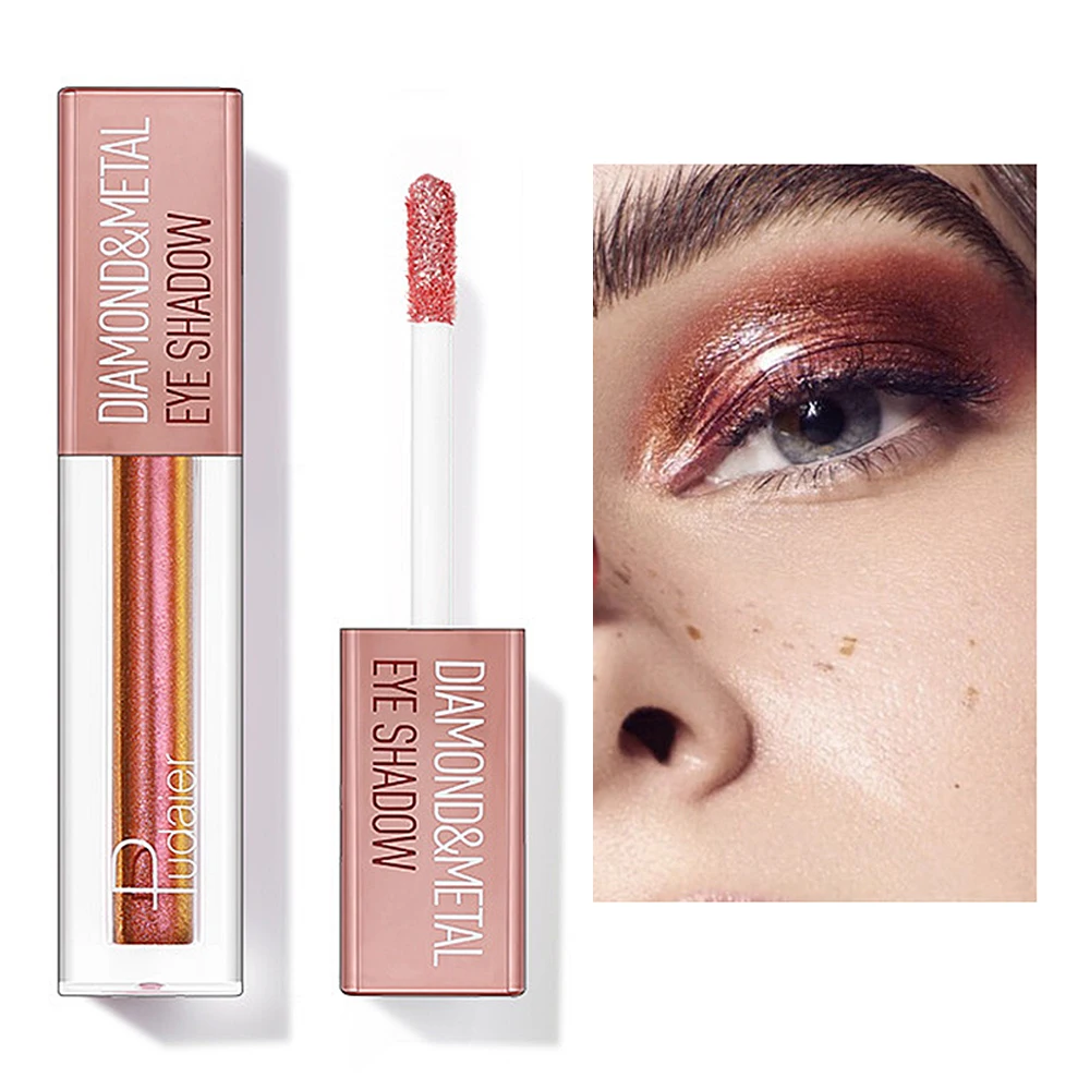 Жидкие тени для век 12 цветов блестящие металлические пигменты Минеральные