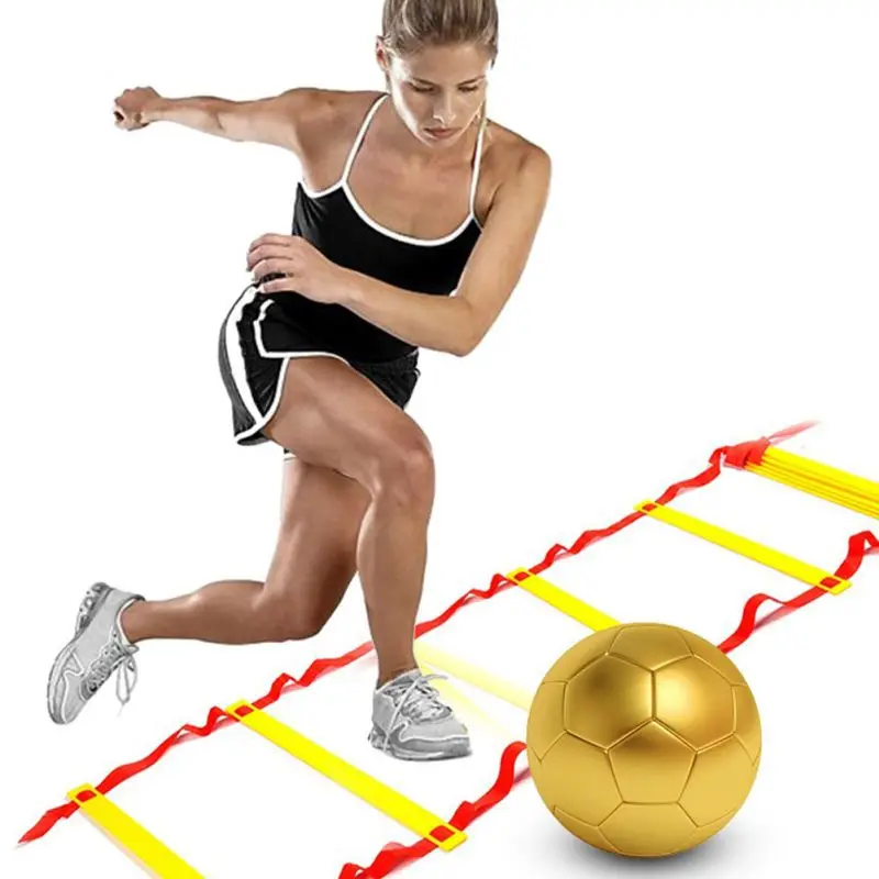 

Football Training Ladder 6 Meters 12 Knots With Black Webbing Thick Section Football Training Agility Ladder Training Accessory