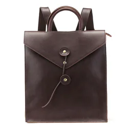 Briefcase Messenger Bag Men's Crazy Horse Leather 14'' Laptop Bag Multifunction Men Briefcases Office Business Tote for Document