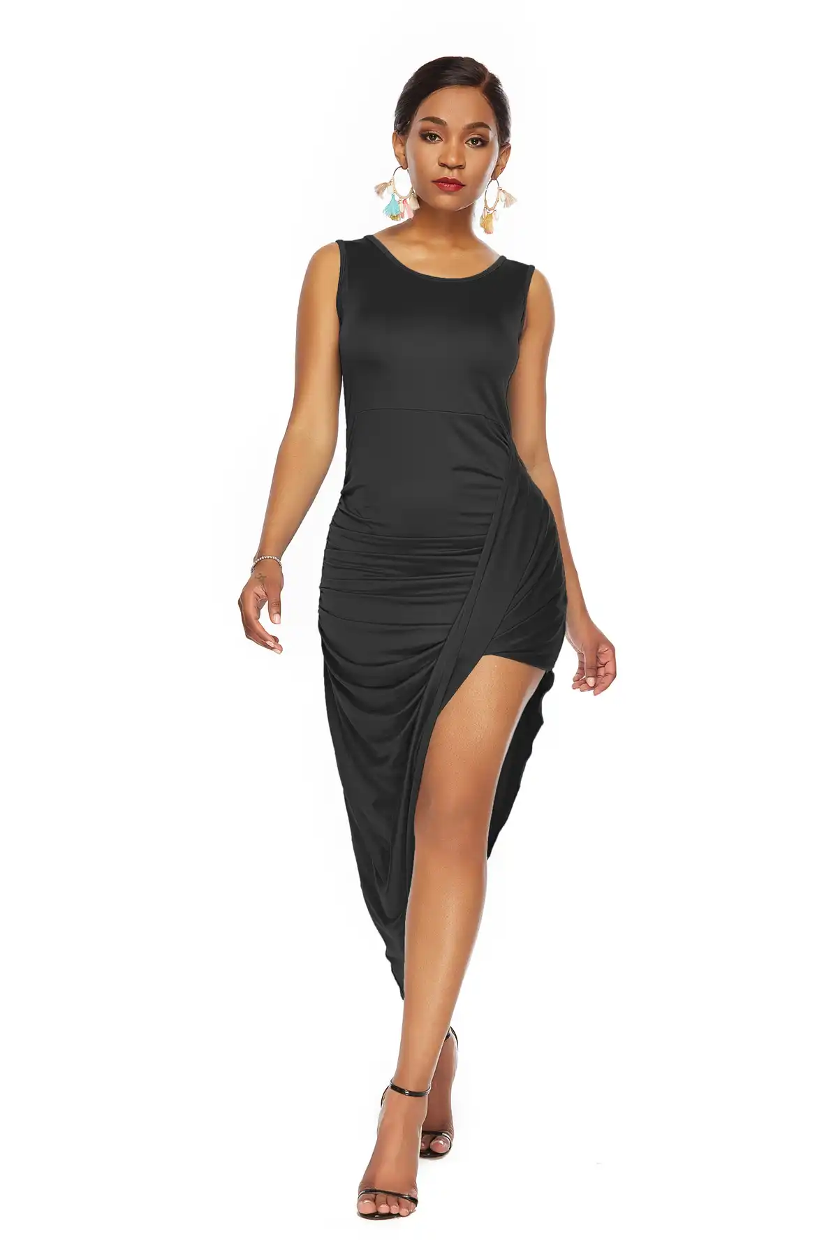 maternity dresses sleeveless solid color casual tight dress