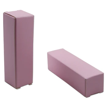 

2*2*7.1cm 100Pcs/ Lot Pink Craft Paper Pack Boxes Kraft Paper Event Box For Lipstick Perfume Cosmetic Lip Cream Bottle Package