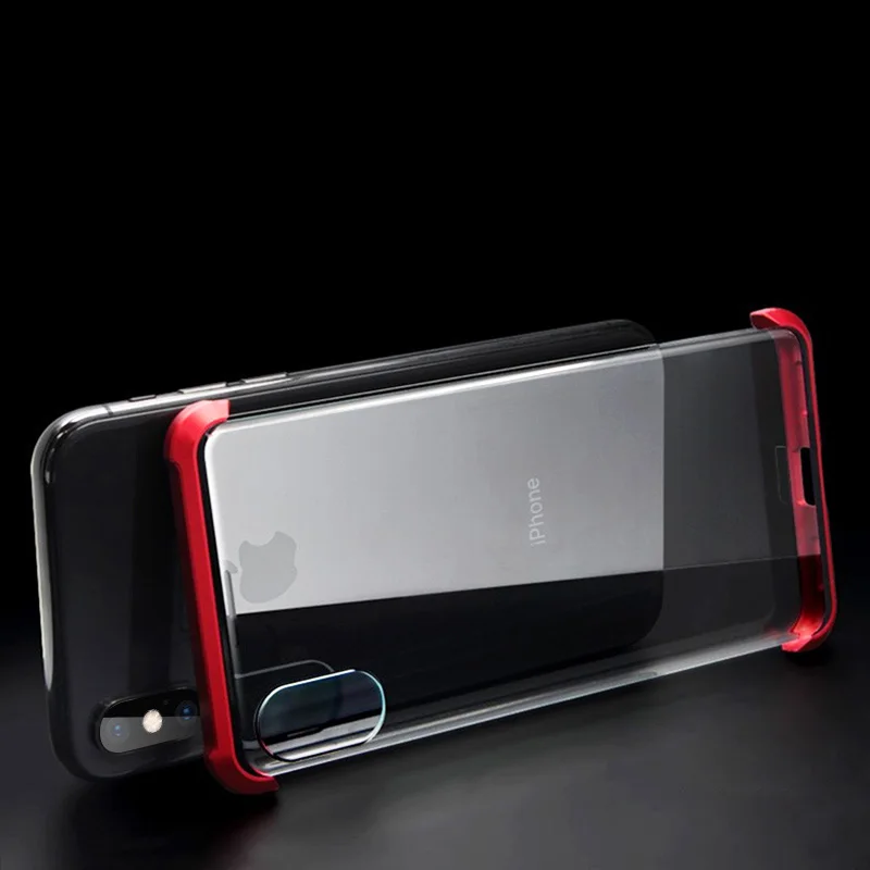 Безрамный металлический магнитный чехол для телефона для iPhone 11 XR XS X стекло Передняя Задняя Магнитная крышка s Чехол для iPhone 11 Pro XS MAX 7 8 plus