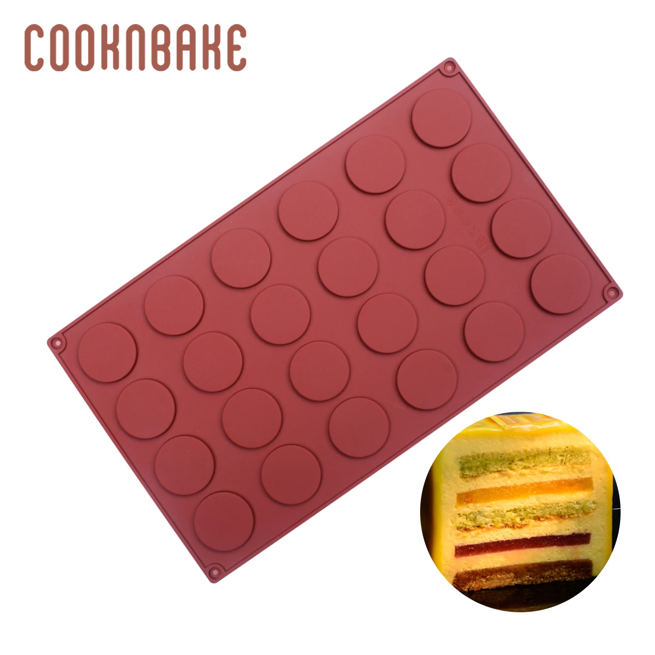 COOKNBAKE силиконовая форма для печенья круглая конфет и шоколада 24 полости