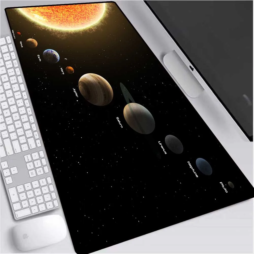 

Mairuige Earth Landscape on The Starry Sky XXL Large Gamer Accessories Mouse Pad Large Desktop Computer Mouse Pad Gaming Desk