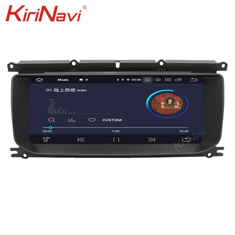 KiriNavi 10,25 дюймов 1 Din Android 9,0 Автомобильная магнитола для Land Range Evoque автомобильный dvd-плеер Авто gps навигация Bluetooth 4G 2012
