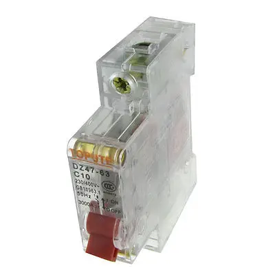 

AC 230V 400V 10A 1P Transparent Miniature Mini Circuit Breaker