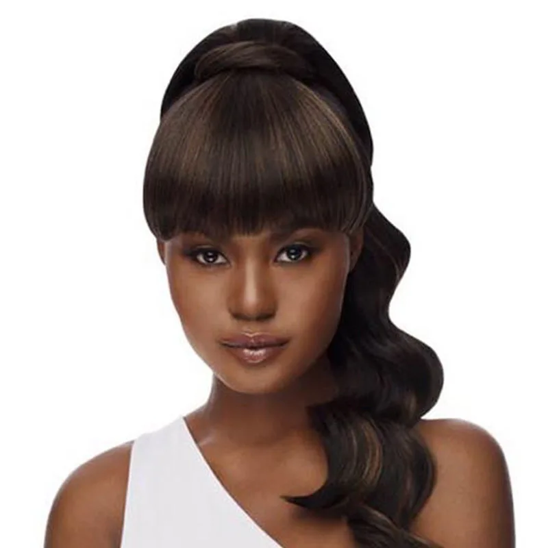 Синтетические накладные пряди волос MANWEI имитация челок на клипсе