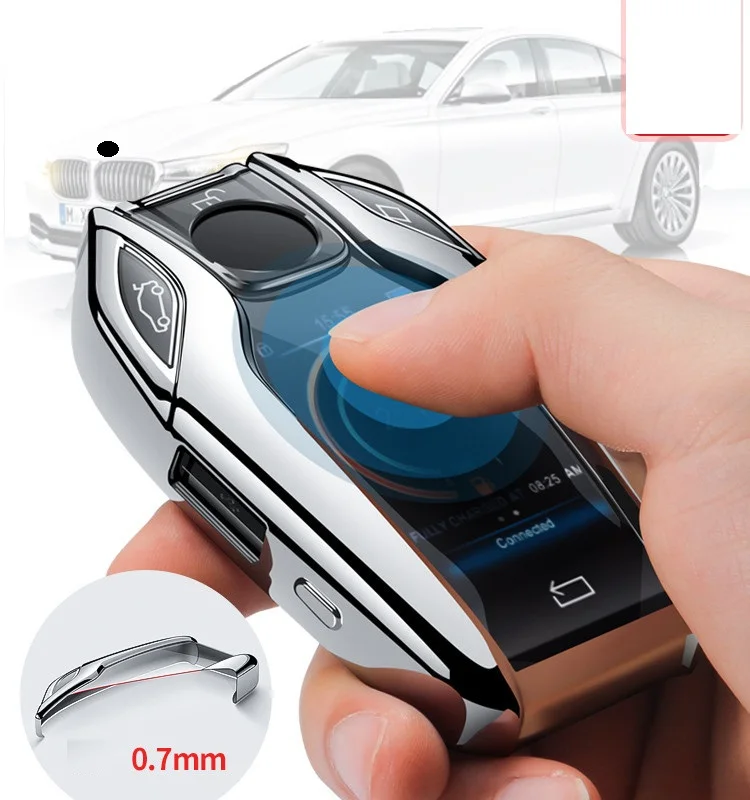 Key Case Key Case Cover Car Key Shell Flip Key Fob Shell Car Key Blocker Car Key Shielding Box Faraday Key Fob Protector TPU Car Fully Key Case LED Display Key Cover Case For BMW 5 7 series G11 G12 G30 G31 G32 i8 I12 I15 G01 X3 G02 X4 G05 X5 G07 X7