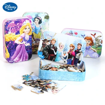 

New Disney Frozen Car Disney 60 Slice Small Piece Puzzle Games Toy Children Wooden Jigsaw Puzzles Kids Educational Toys For Baby