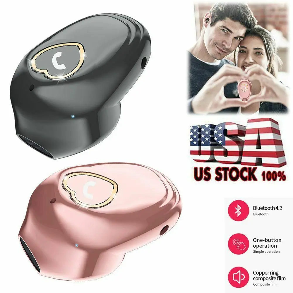Wireless Earphone Bluetooth Headset Handsfree Earbud with Mic Noise Cancelling for iPhone 11 XR XS Samsung Motorola E G X Z