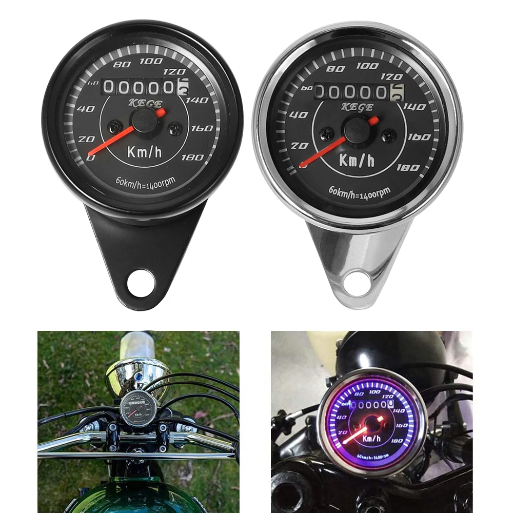 Motorcycle Speedometer Cafe Racer Odometer Harley Motorcycle 1pc